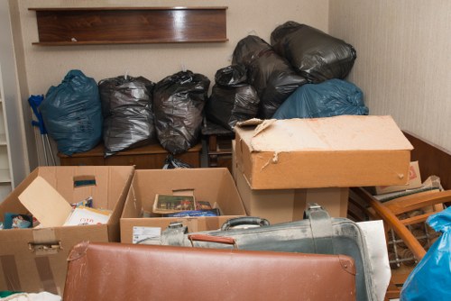 Satisfied customer reviewing waste removal services